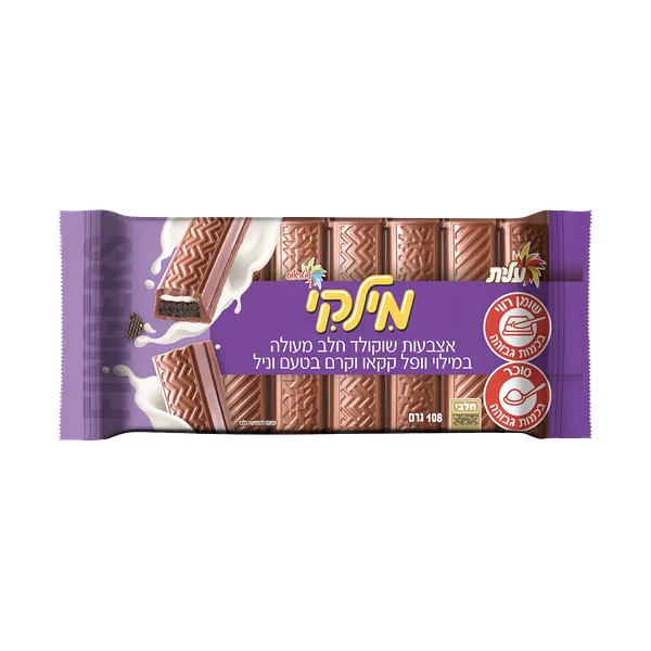 Milk Chocolate Fingers Filled with Cocoa Waffle and Vanilla Cream