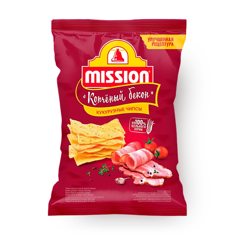 Чипсы кукурузные Mission копчёный бекон