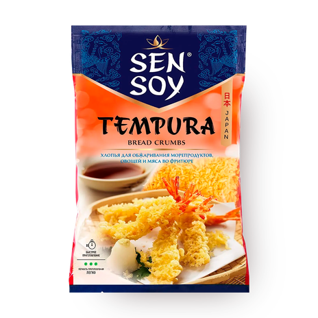 Хлопья панировочные Темпура для обжаривания в кляре Sen Soy