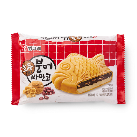 Мороженое-сэндвич ореховое Рыбка Binggrae