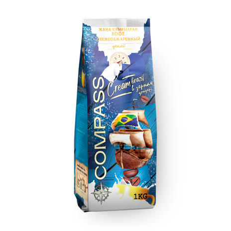 Кофе Compass Cream Brazil Арабика 100%