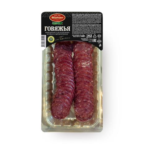Колбаса говяжья «Бижан» сырокопчёная нарезка