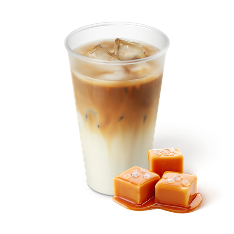 Айс Латте солёная карамель на кокосовом молоке «Яндекс Лавка»