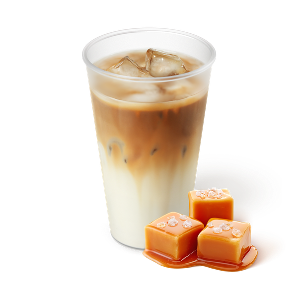 Айс Латте солёная карамель на кокосовом молоке «Яндекс Лавка»