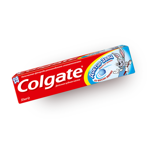 Зубная паста детская Доктор Заяц Colgate вкус жвачки от 2 лет