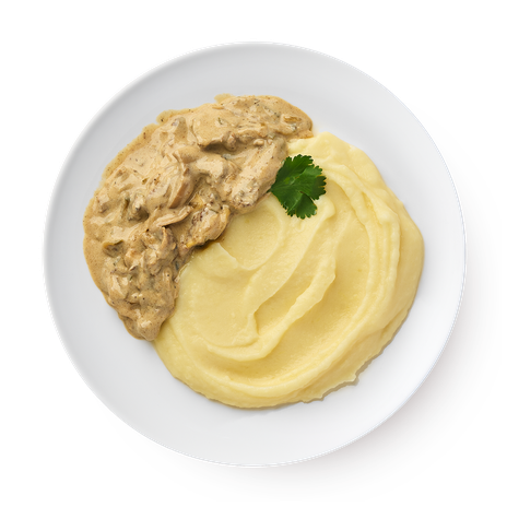 Бефстроганов с картофелем «Сегодня»