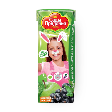 Сок Kids «Сады Придонья» яблоко-чёрная смородина с 5 месяцев