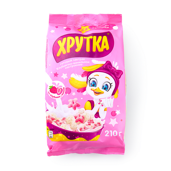 Готовый завтрак «Хрутка» вкус клубники и ванили