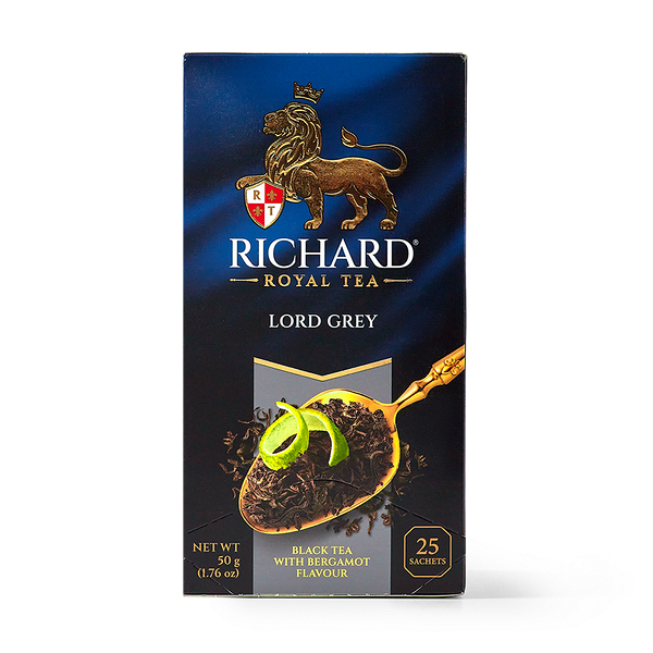Чай чёрный Lord Grey Richard с бергамотом в пакетиках