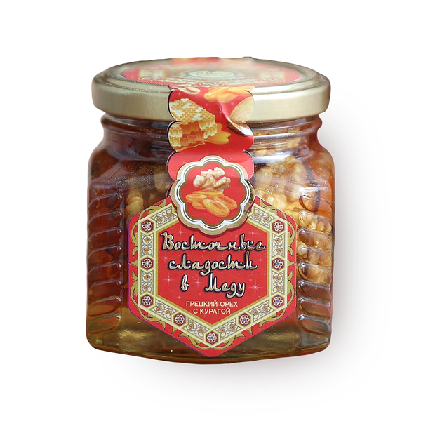 Мёд Восточные сладости «Дары природы» грецкий орех с курагой