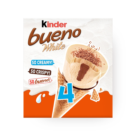 Kinder bueno ice cream white pack
