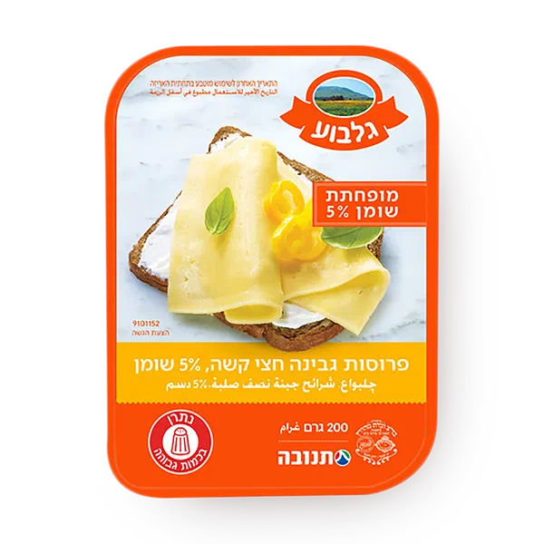 Gilboa Yellow cheese 5%