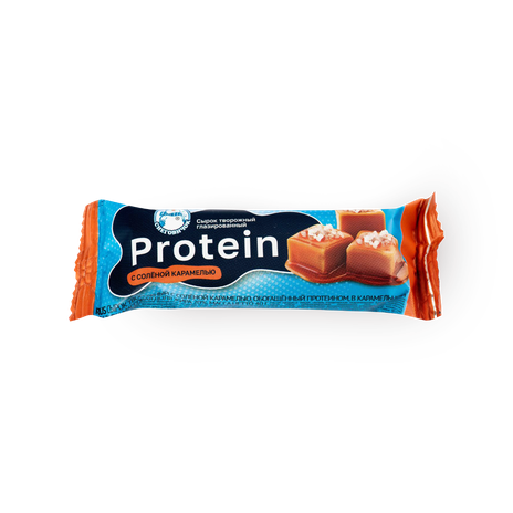 Сырок творожный глазированный «Снеговичок» с солёной карамелью, обогащённый протеином