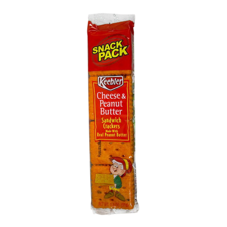Cheddar cheese flavored cracker sandwich
