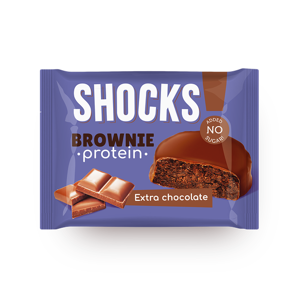 Бисквит протеиновый FitnesShock брауни экстра шоколад