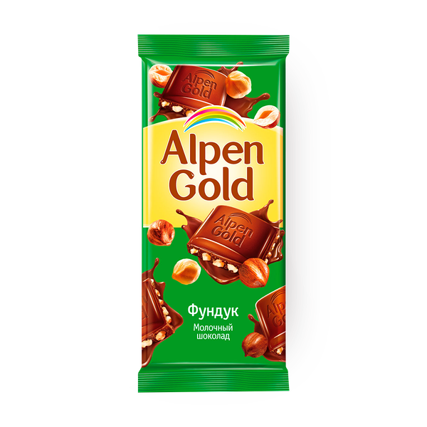 Шоколад молочный Alpen Gold с фундуком
