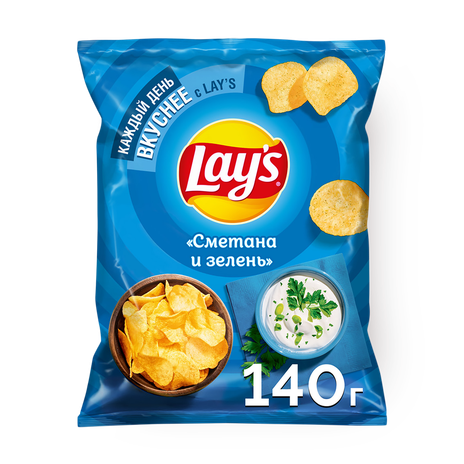 Чипсы Lay's Сметана-зелень