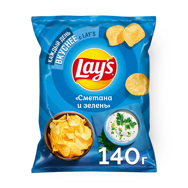 Чипсы Lay's Сметана-зелень
