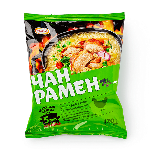 Лапша для варки Чан Рамен «Доширак» с куриным бульоном