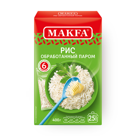 Рис длиннозёрный Makfa обработанный паром