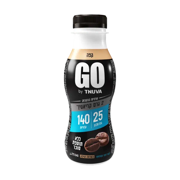 משקה חלב GO בטעם קפה עם תוספת קריאטין
