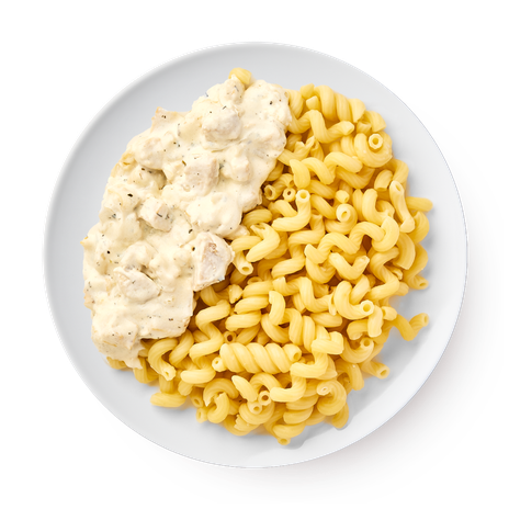 Филе куриное в сливочном соусе с эстрагоном и пастой фузилли Mfood.kz