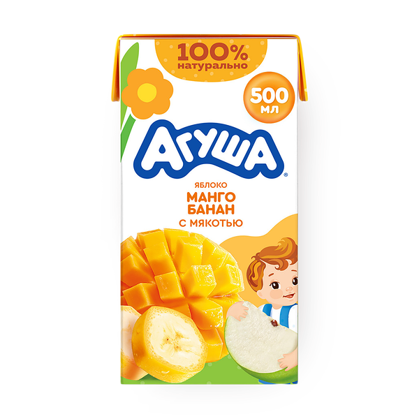 Сок «Агуша» яблоко-манго-банан