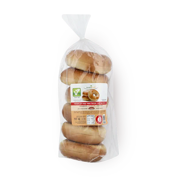 Sliced American bagel with white flour