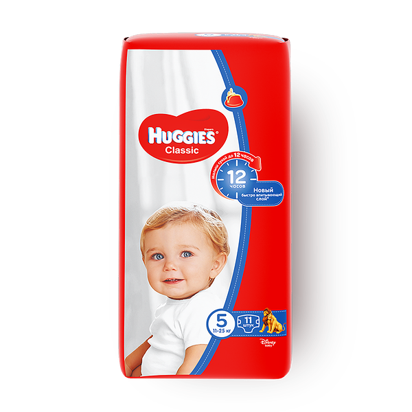 Подгузники Huggies Classic 11-25 кг размер 5