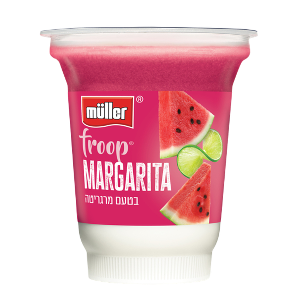 Muller Froop Yogurt with Fruit Whipped Cream Watermelon Lime Margarita Flavor