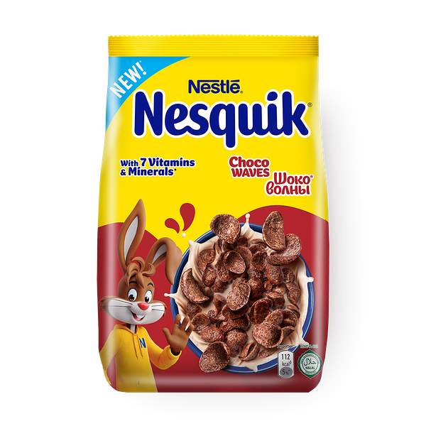 Готовый завтрак Nesquik Choco waves с витаминами и минералами