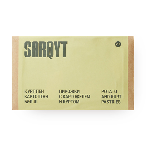 Пирожки Sarqyt Food с картофелем и копчёным куртом замороженные