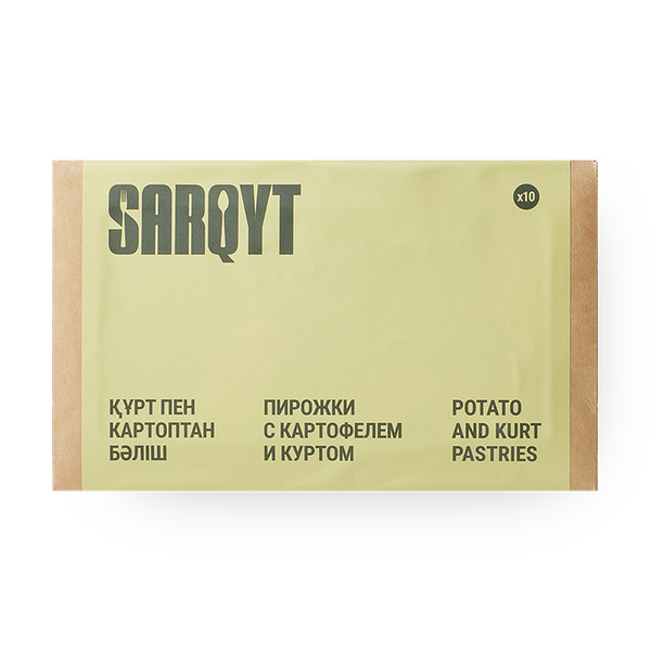 Пирожки Sarqyt Food с картофелем и копчёным куртом замороженные