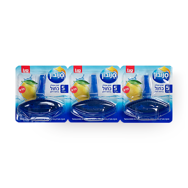 Sanobon blue toilet soap with a lemon scent