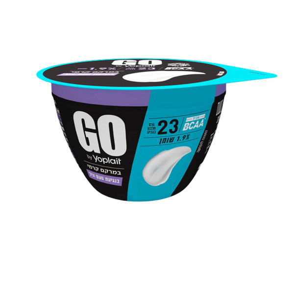 יוגורט GO במרקם קרמי בנגיעת טעם וניל