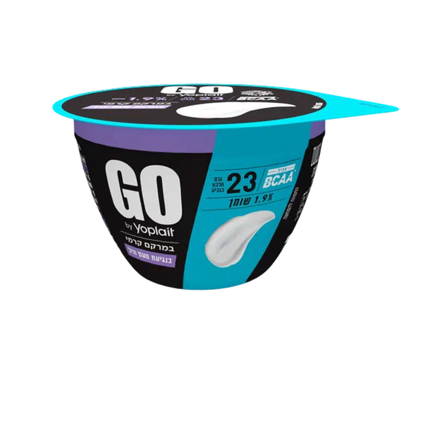 יוגורט GO במרקם קרמי בנגיעת טעם וניל