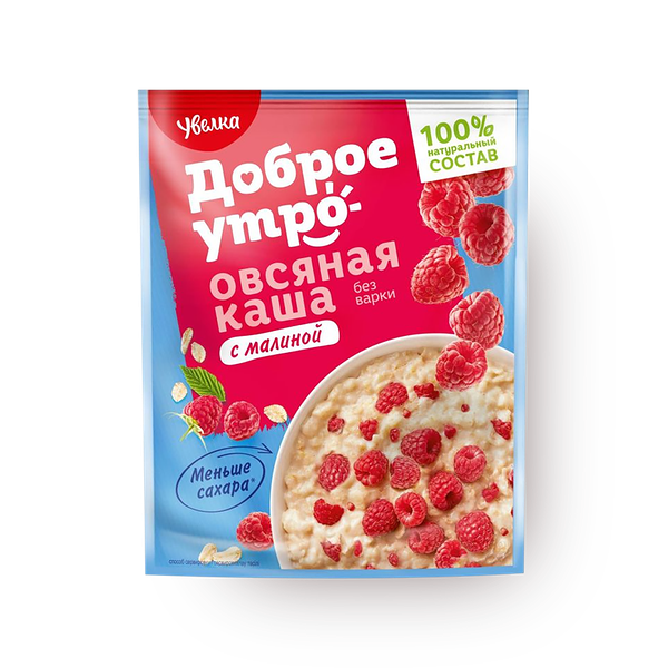 Каша овсяная без варки «Увелка» малина со сливками