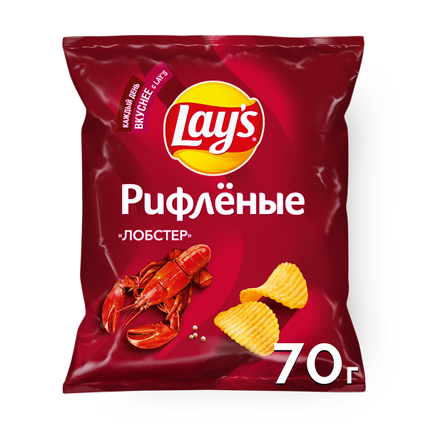 Чипсы Lay's лобстер рифлёные