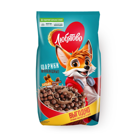 Готовый завтрак Шарики шоколадные «Любятово»