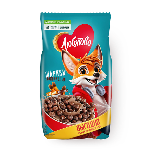 Готовый завтрак Шарики шоколадные «Любятово»
