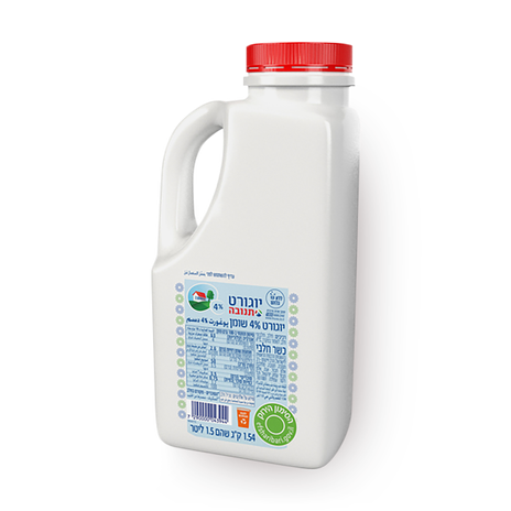 Tnuva yogurt jug 4% fat