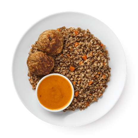 Тефтели говяжьи с гречкой и овощами «Сегодня»