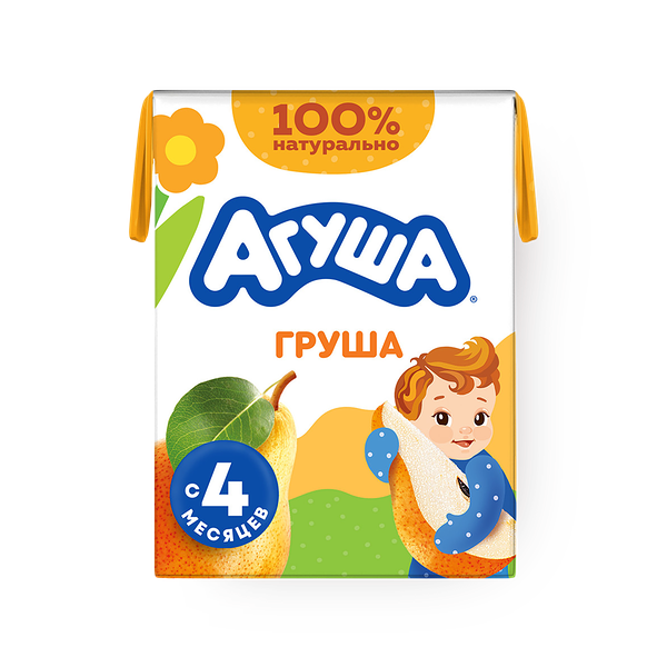 Сок «Агуша» груша осветлённый с 4 месяцев