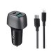 מטען רכב מהיר QC18W+PD25W+כבל MIR IPHONE to C