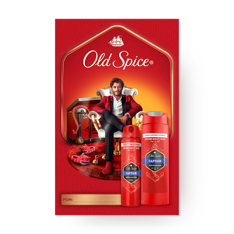 Набор подарочный Old Spice Captain дезодорант-аэрозоль и гель для душа 2 в 1