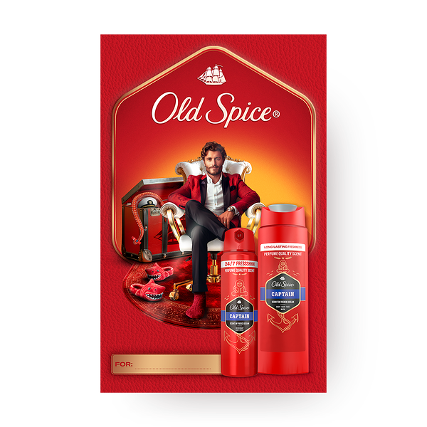 Набор подарочный Old Spice Captain дезодорант-аэрозоль и гель для душа 2 в 1