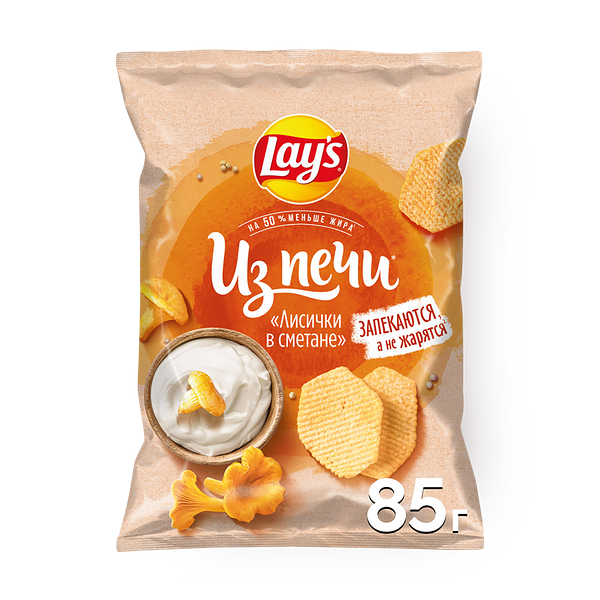 Чипсы картофельные Lay's Из печи Лисички в сметане