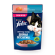 Влажный корм для кошек Felix Двойная вкуснятина лосось и форель в желе