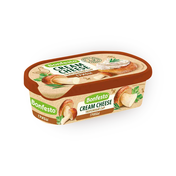 Сыр творожный кремчиз «Bonfesto», грибы