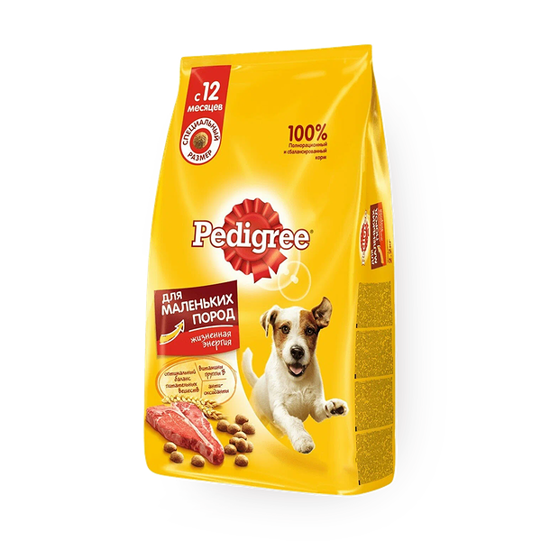 Сухой корм для взрослых собак мини пород Pedigree говядина